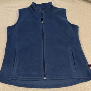 Woolrich Navy Fleece Zip-Up Vest Women’s Size L